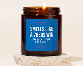 Smells Like A 76ers Win Candle, 76ers Candle, 76ers Gifts, 76ers Merch, 76ers Basketball, 76ers Decor, Sixers Game Day