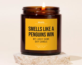 Smells Like A Penguins Win Candle, Penguins Candle, Penguins Gifts, Penguins Merch, Penguins Hockey, Penguins Decor, Game Day