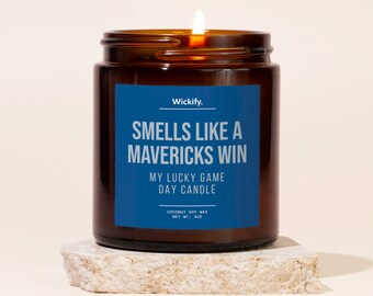 Smells Like A Mavericks Win Candle, Mavericks Candle, Mavericks Gifts, Mavericks Merch, Mavs Basketball, Mavericks Decor, Game Day
