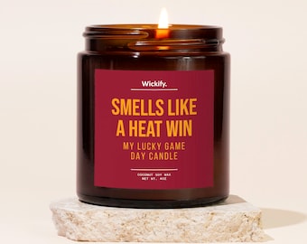 Smells Like A Heat Win Candle, Heat Candle, Heat Gifts, Heat Merch, Heat Basketball, Heat Decor, Game Day