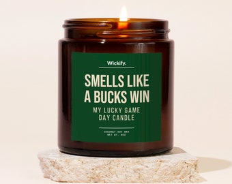Smells Like A Bucks Win Candle, Bucks Candle, Bucks Gifts, Bucks Merch, Bucks Basketball, Bucks Decor, Game Day