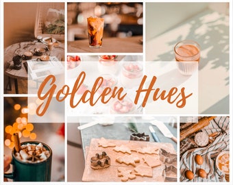 4 Golden Hues Lightroom Presets | Mobile Presets | Photo Editing Presets