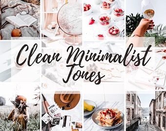 4 Clean Minimalistic Tones Lightroom Presets | Mobile Presets | Photo Editing Presets | Photo Editing Tools