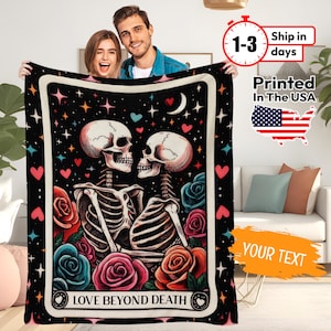 Custom Text Blanket, Personalized Valentines Day Blanket for Couple Lovers, Anniversary Birthday Gift Blanket, Gift idea for Wife Girlfriend