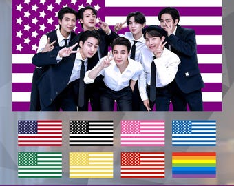 Custom Kpop Celebrity Flag Tapestry, Personalized Photo Dorm Decor, Personalized  American Flag Photo Tapestry Photo Wall Tapestry