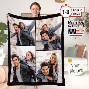 Custom Photo Blanket, Personalized Blanket With Photo, Personalized Blanket for  Family and Friends, Custom Gift For Lovers, Gift for Her