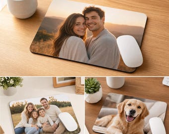 Custom Photo Mouse Pad Personalized Mouse Pad with Picture Custom Desk Mat Gaming Mouse Pad Office Mousepad Gift for Him Her Birthday Gift