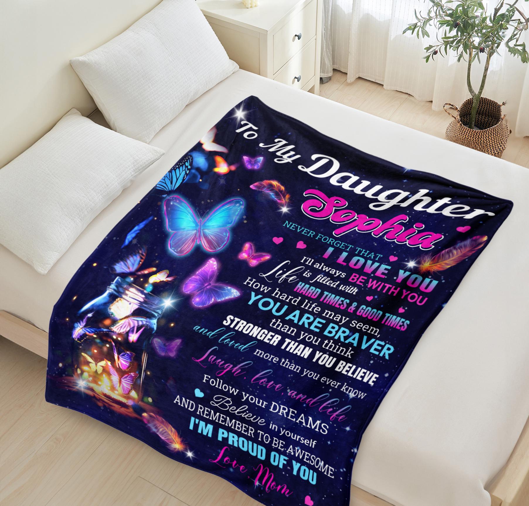 Custom Name Blanket For Daughter Personalized Blanket Blanket For 