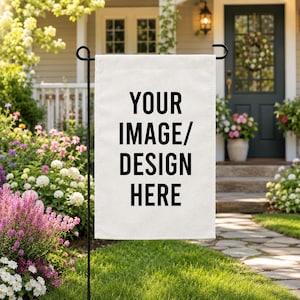 Custom Garden Flag, Personalized Yard Flag Template, 12x18 Garden Flag Design, Upload Your Image Flag, Outdoor Decor Flag, Custom Name Flag
