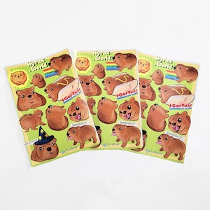 Hyrax Sticker Sheets: 4.5x6.8 Sticker Sheets Funny Cute Animal Stickers Meme Water Bottle Laptop Bumper Cars Tumblrs Viral Decal image 2