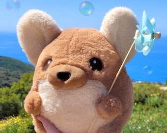 Breb chinchilla knuffel | Groot 9" hoog knuffeldier, sensorisch vriendelijk! | Gevulde pluche kawaii schattig ADHD autisme zachte knuffels knuffel