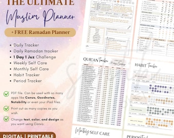 Printable Muslim Daily Planner | Ramadan Planner 2025 | Ramadan Planner PDF