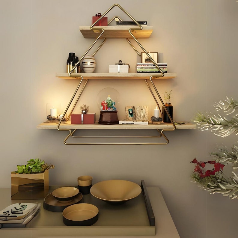 Countertop Shelves Gold ,wall Shelves, Floating Shelf, Shelf, Multipurpose Shelf,housewarming