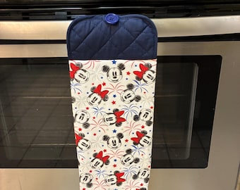 Toallas de cocina colgantes navideñas de Mickey y Minnie