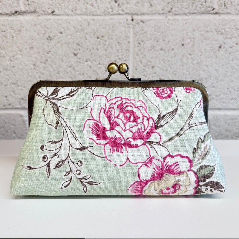Clutch Purse Turquoise Flower FINAL SALE main image 0