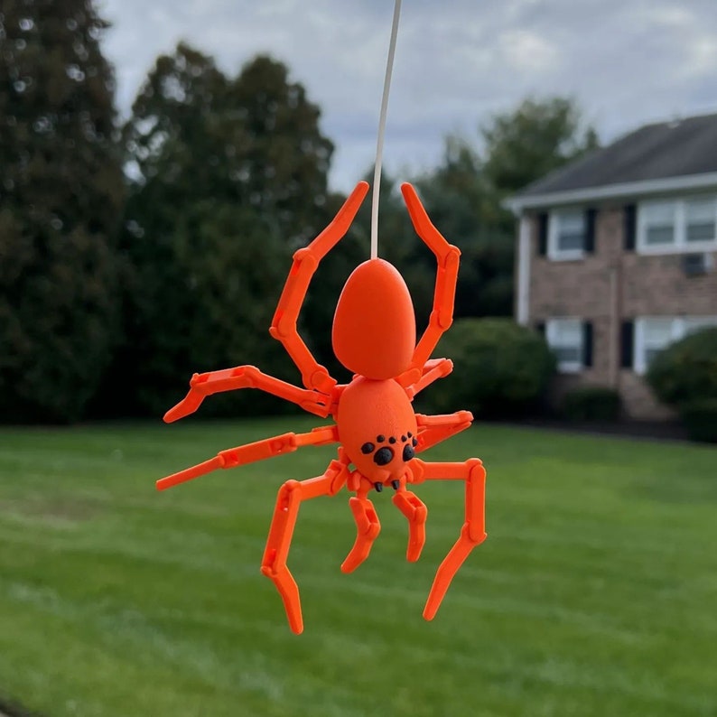 Articulated Spider, 3D Printed Toy, Creepy 3D Printed Spider, Desktop ...