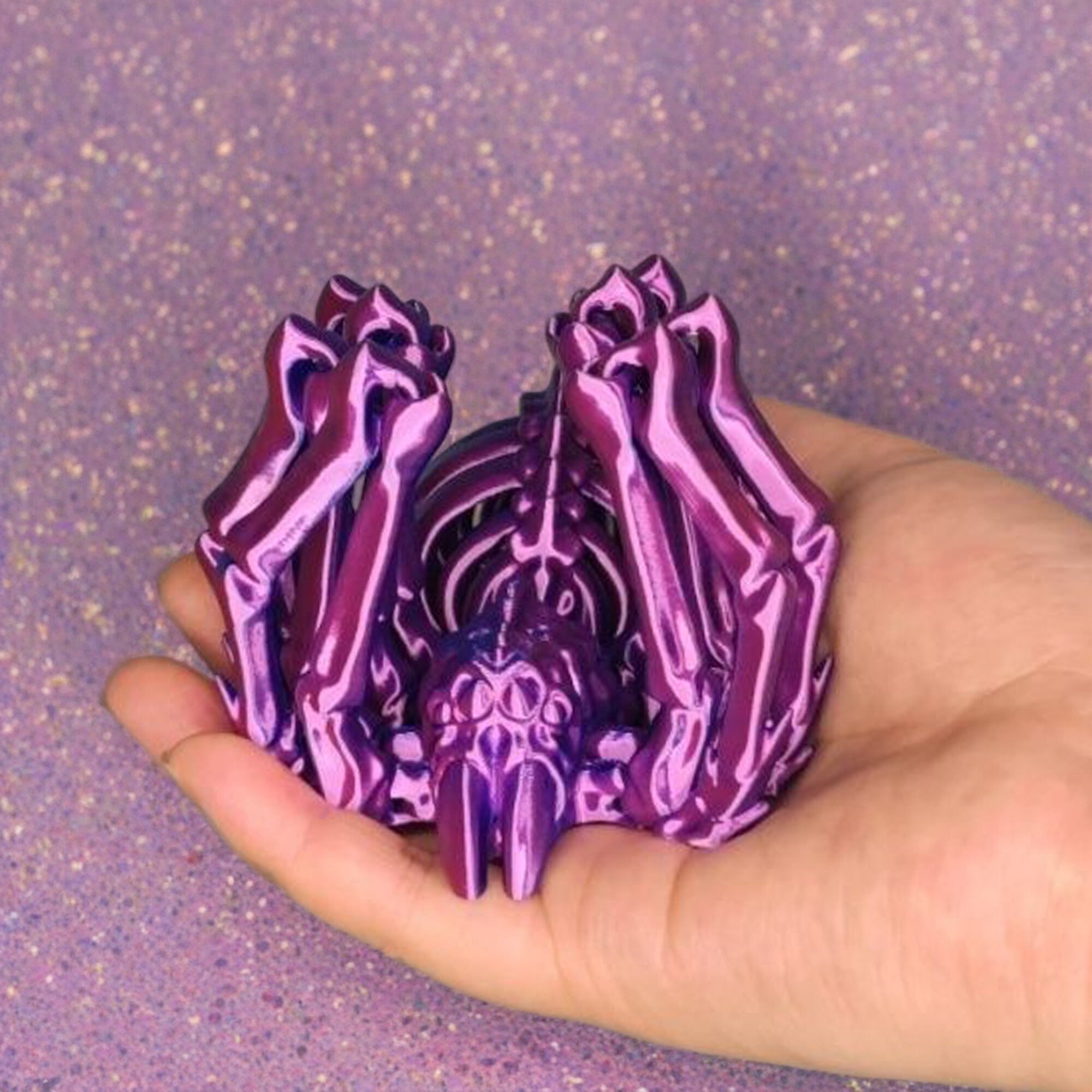 3D Printed Spider, 3D Printed Reptile, Articulated Spider Toy, Fidget ...