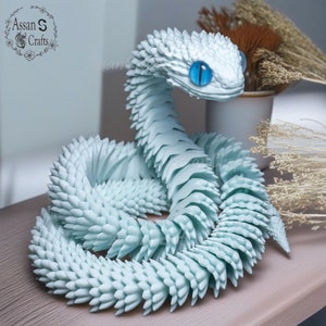 Articulated Boa, Fidget Toy, Customized Snake Eye Color, 75cm 3D Printed Snake, Sensory Pressure Toy, Gift for Him