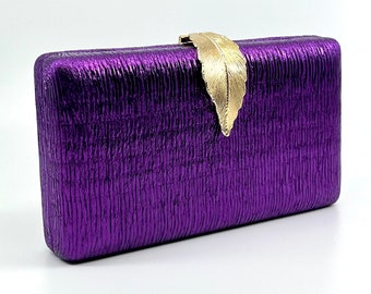 Pochette violette | Porte-monnaie plissé | Sac de cérémonie violet