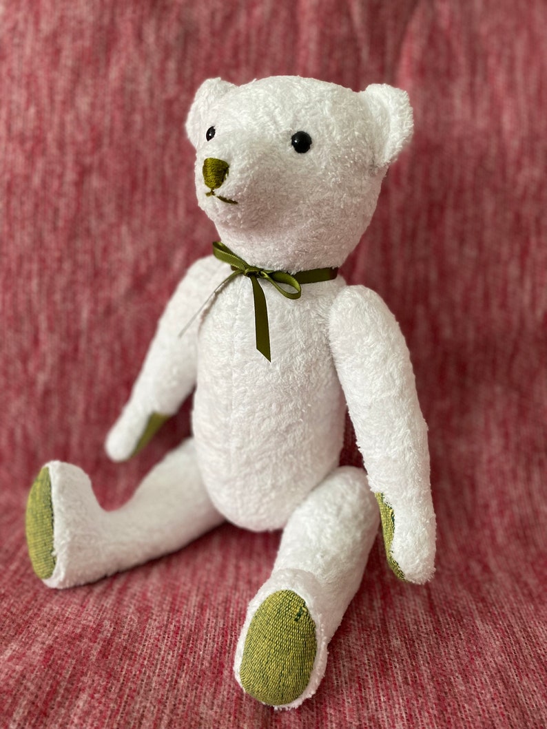 Teddybär handgefertigt & recycled Bild 3