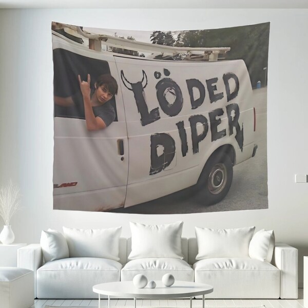 Loded Diper Funny Tapestry Diary Of A Wimpy Kid Cursed Images Tapestries Meme Banner Poster Wall Hanging Flag For College Dorm Bedroom Decor