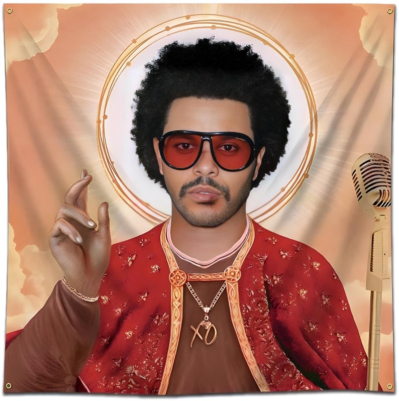 The Weeknd Funny Tapestry Jesus Weeknd Tapestry Funny Meme - Etsy