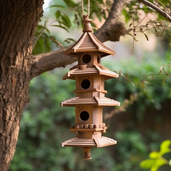 Pagoda Birdhouse Etsy