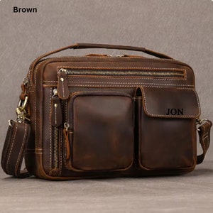 Bolso bandolera, Bolso bandolera, Bolso de hombro de piel personalizado para hombre, Bolso de pecho, Bolso mensajero, Bolso bandolera, Riñonera, Regalo para él