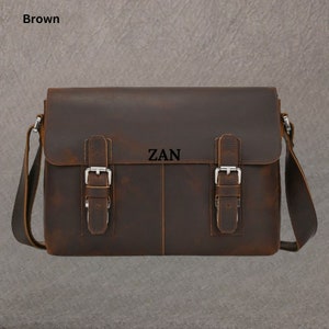 Bolso de hombro de cuero para hombre Bolso bandolera Bolso bandolera Bolso bandolera Monedero para hombre Bolso de mano Bolso tipo cartera Riñonera Regalo personalizado para él y para ella
