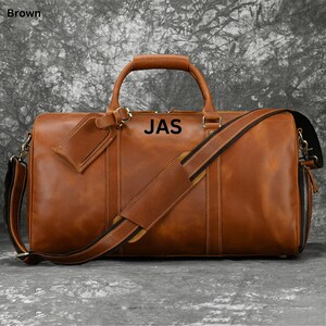 Leather Weekender Bag Men Duffle Bag Luggage bag  Leather Holdall Overnight Handbag Outdoor Travel Bag Personalize Birthday Gift For him her
