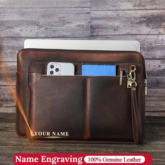 Personalisierte Lederhülle für MacBook, Leder Laptop-Hülle