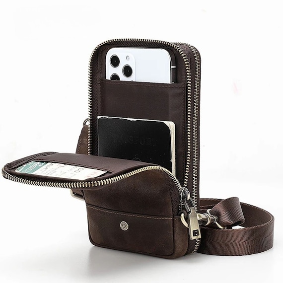 Personalized Leather Shoulder Bag Crossbody Bag Messenger Bag Sling Bag Long Wallet for Men Mobile Phone Pocket Bag Travel Bag Chest Baggift Etsy