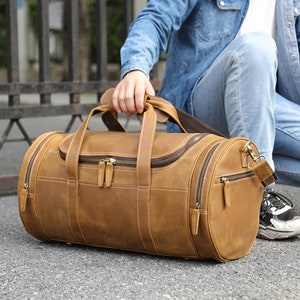 Leather Duffle bag Men Travel Bag, Luggage Bag For Man, Shoulder Bag, Top Grain Leather Weekender Bag, Personalized Mens Travel Bag, gift
