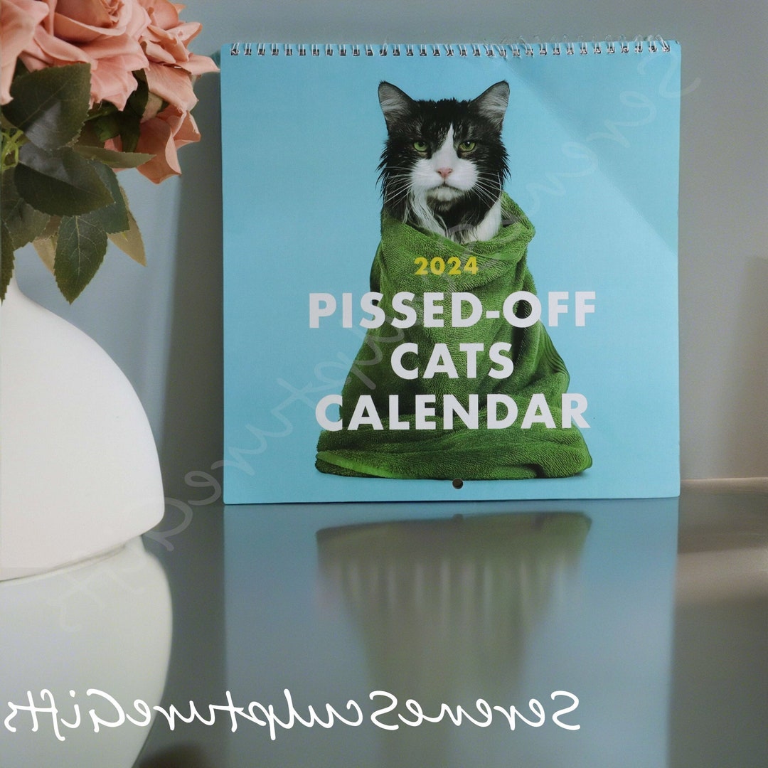 Pissedoff Cats Calendar 2024 Funny Cat Wall Calendar Etsy UK