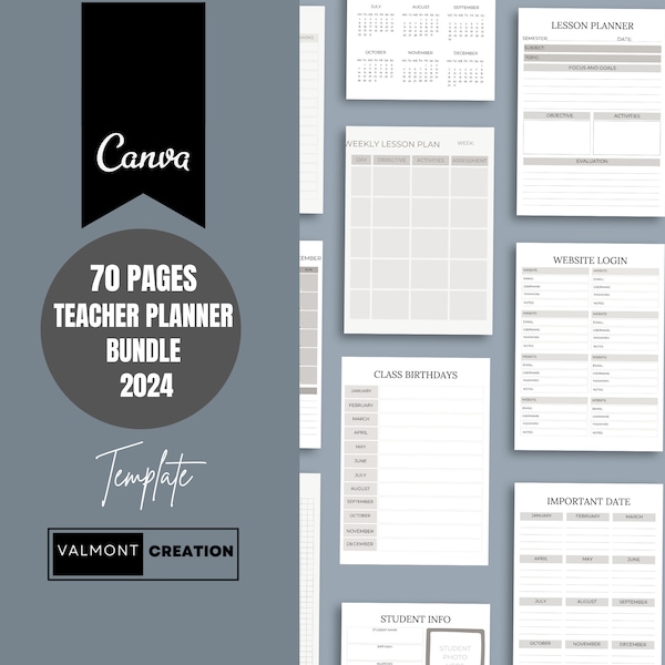 TEACHER PLANNER  TEMPLATE 2024