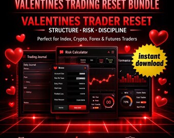 Paquete de reinicio de trading de San Valentín / Diario de trading Edición de San Valentín