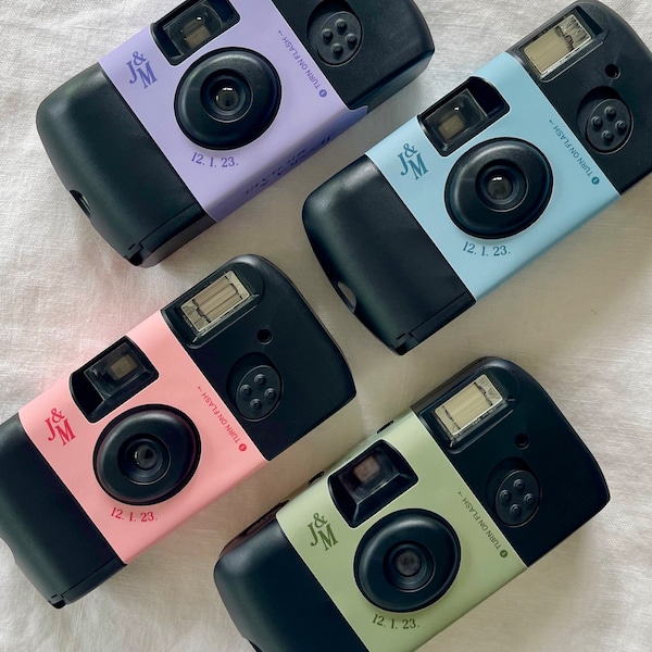 Custom Disposable Camera Sticker Wraps for Fujifilm QuickSnap - Monochrome Style