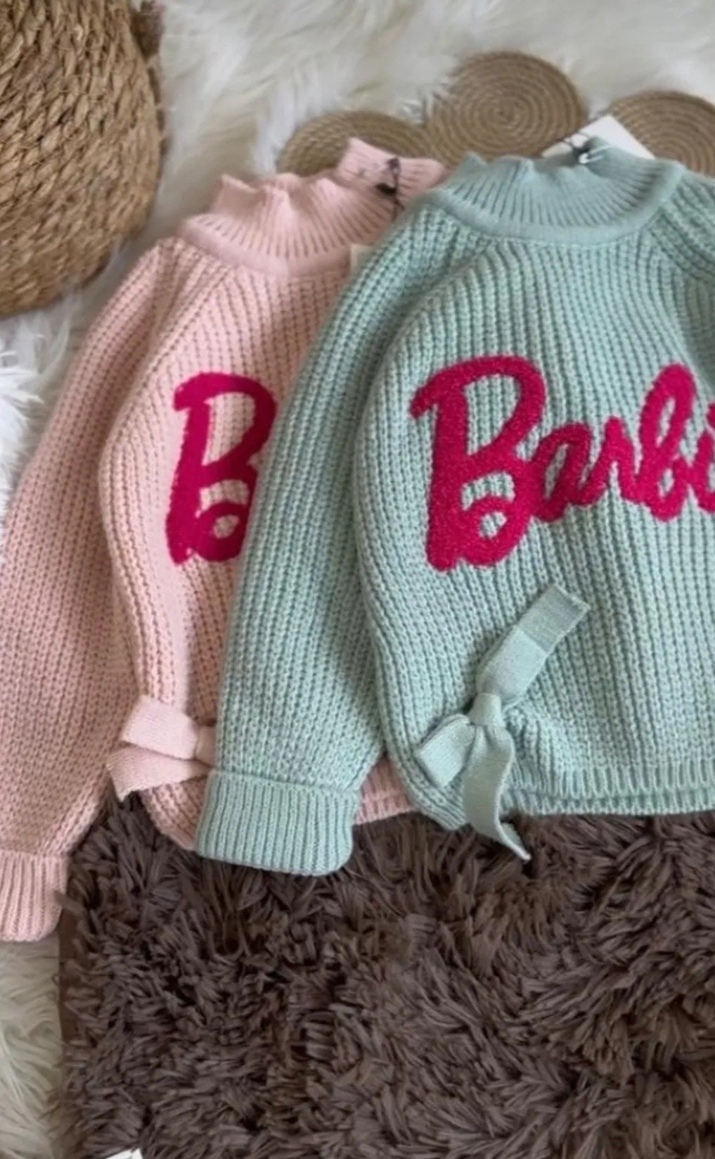 Pink barbie online sweater