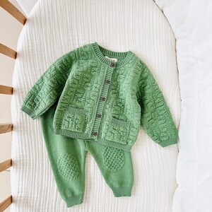 Knitwear baby suit, Baby knitted jacket, Toddler knitwear, Baby pants, Baby knitwear, Baby photo props, Baby boy outfit, Baby shower gift 画像 7