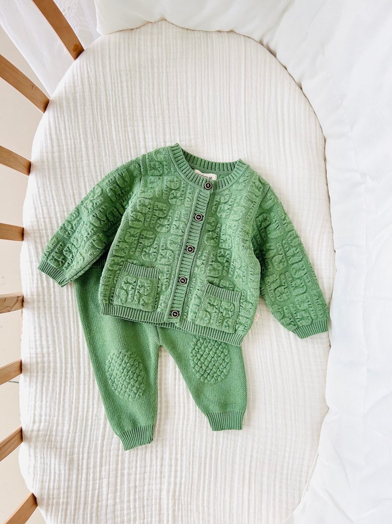 Knitwear baby suit, Baby knitted jacket, Toddler knitwear, Baby pants, Baby knitwear, Baby photo props, Baby boy outfit, Baby shower gift zdjęcie 7