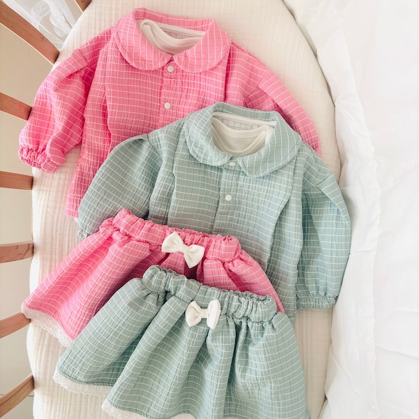 3 Piece Set, toddler Skirt, Baby Girl Clothes, Baby Girl Clothes Boho, Dusty Pink Skirt, Skirt with Jacket, Toddler Skirt Set,Velvet