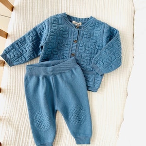 Knitwear baby suit, Baby knitted jacket, Toddler knitwear, Baby pants, Baby knitwear, Baby photo props, Baby boy outfit, Baby shower gift 画像 8