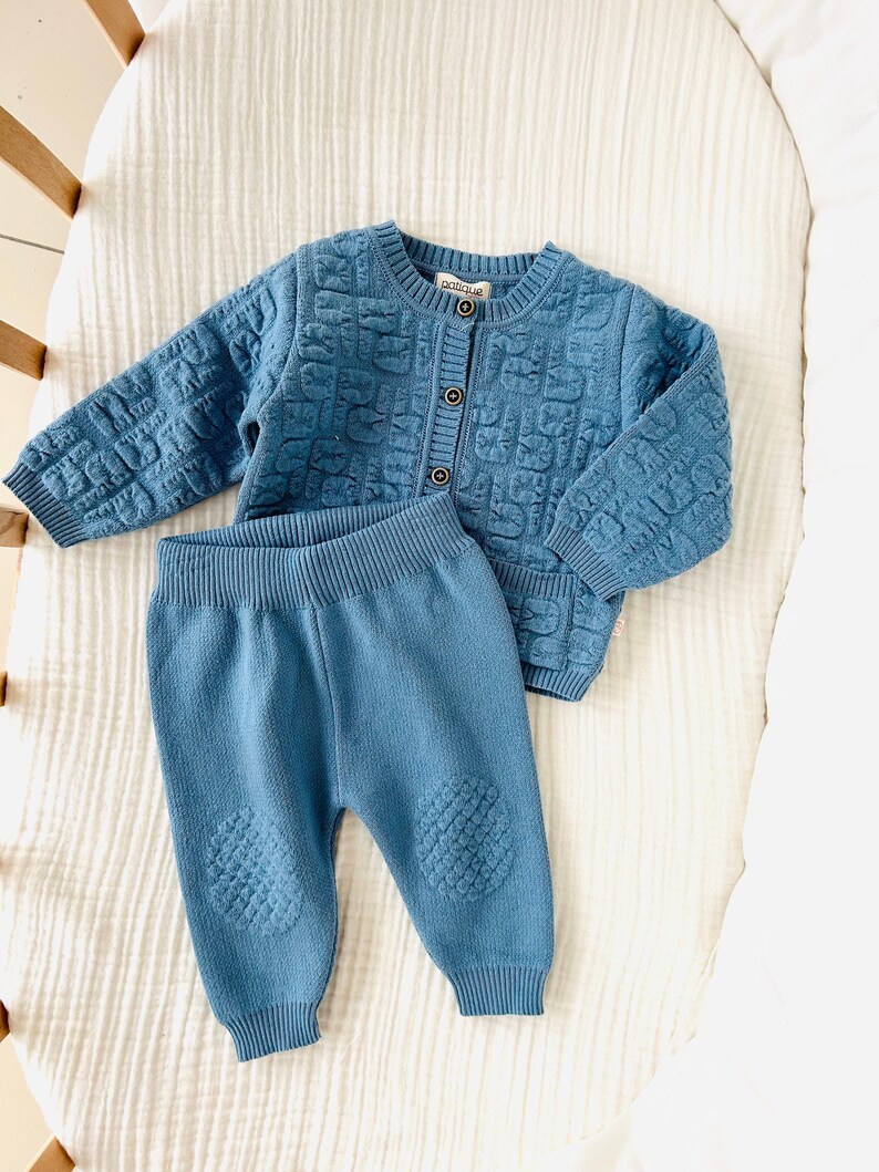 Knitwear baby suit, Baby knitted jacket, Toddler knitwear, Baby pants, Baby knitwear, Baby photo props, Baby boy outfit, Baby shower gift zdjęcie 8