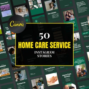 Home Care Service canva template, Instagram Story Templates for Home Care Service, Home care Instagram, Home Care Social media Story