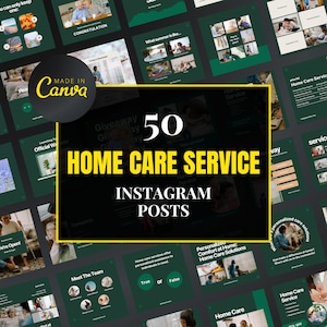 Home Care Service canva template, Instagram Post Templates for Home Care Service, Home care Instagram, Home Care Social media posts