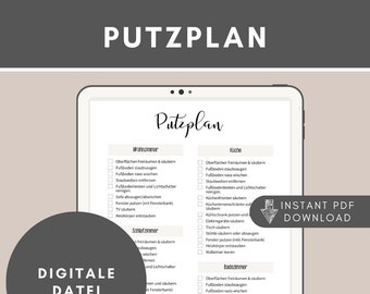 Cleaning plan I Household plan I Family I Cleaning plan WG I Template for printing I Digital download I Din A4 format I Checklist