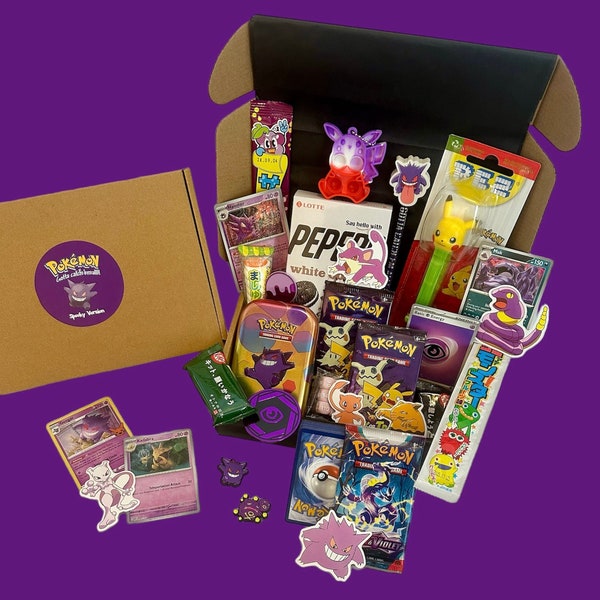 Pokemon Gift Box - Spooky Version, includes Pokemon TCG Booster Pack! Pokemon Mystery Box, Anime, Boo Box, Halloween, Gengar, Pokemon Bundle