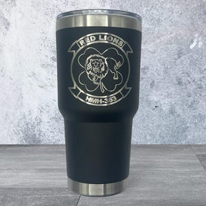 30 oz Personalized Tumbler, USMC Tumbler, Marine Corps Tumbler, HMH-363 Red Lions