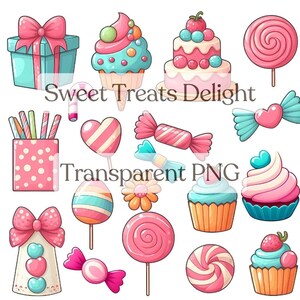 Create a Sweet Treats Delight Fussy Cut Design Collection, Perfect for Journaling, Scrapbooking, Card Making, Digital Download, Printable
