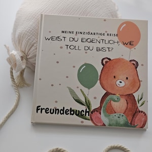 Freundebuch Dinosaurier inkl. Affirmationskarten | Kindergartenfreunde | Schulfreundebuch | Freundschaftsbuch | Tiere | Freundealbum